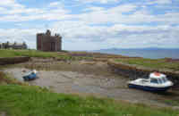 A view of Portencross Castle & Harbour
