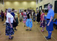 A dance class in progress